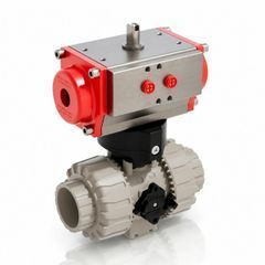Ball Valves PP-H with pneumatically actuated