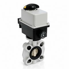 Butterfly valves PP-H with electrically actuated